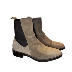 Emanuele Crasto Boots Size 39 Brown Suede Chelsea Made In Italy Women's 8.5